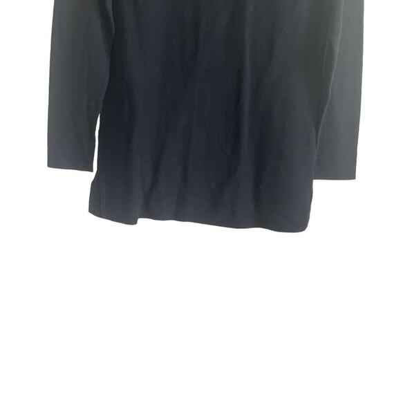 J Jill Women Top S Black Basic Long Sleeve Tunic Long Line Capsule Workwear - Picture 5 of 10